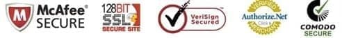 McAfee, SSL, VeriSign, Comodo Secure